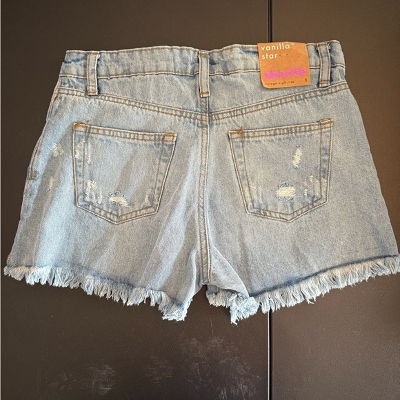 Vanilla Star Blue Distressed Jean Shorts - Picture 3 of 7